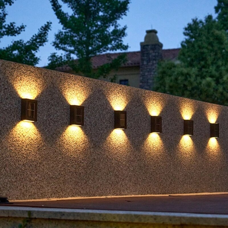 Wireless Solar-Powered LED Wall Lights with Waterproof Design