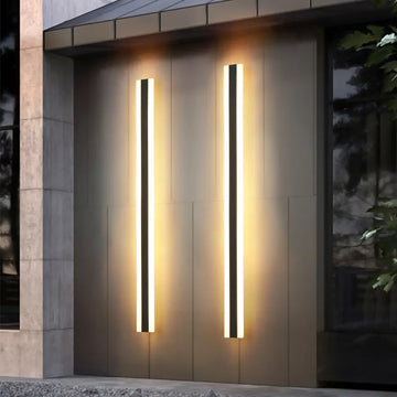 Slim Waterproof LED Outdoor Wall Light with Modern Linear Design